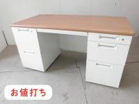 LE-NT147-2/プラス/両袖デスク/木目調