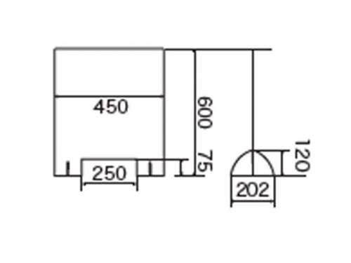 自立式飛沫感染予防パネル 幅450 高さ600 アクリル/EC0000AC028KT
