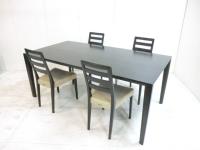 カリモク / 木目調 / 【中古】 シンプルモダンテーブルセット