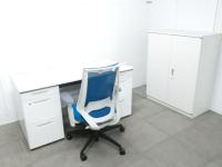 イトーキ / コクヨ / ワークスタイルデスクセット / ホワイトスチールキャビネット / 【中古】