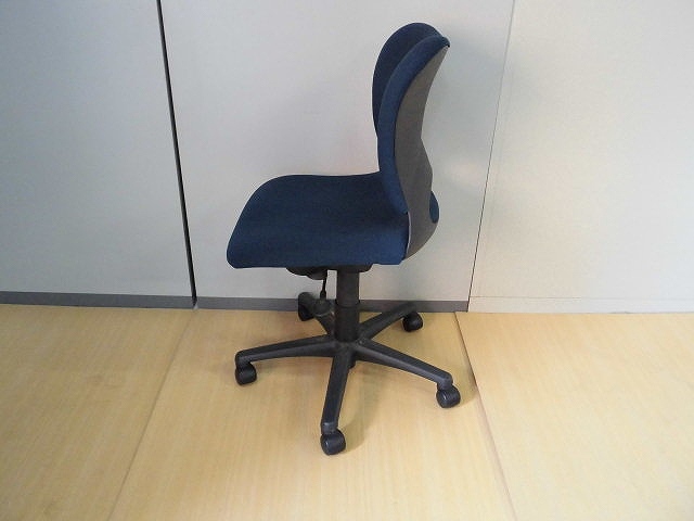 OAチェアー 肘無 プラス ブルー/ 0001067-1