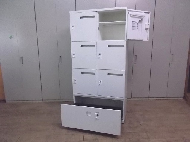 6人用メールロッカー オカムラ ホワイト/0002037-1