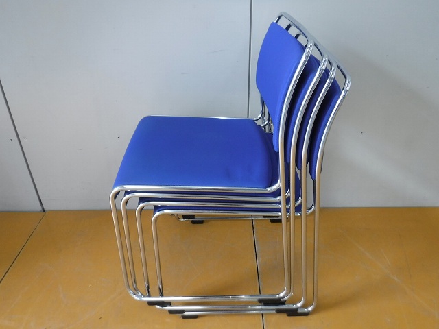スタッキングチェア イトーキ ブルー/0-200000002312-1
