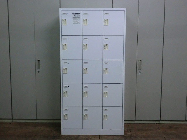 15人用ダイヤルロッカー オカムラ ホワイト/0002576-1