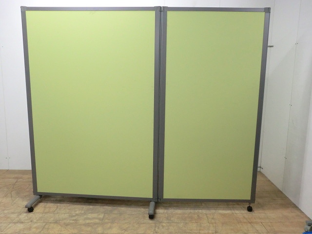 3連パーテーション クロガネ ライトグリーン/ 0003030-1