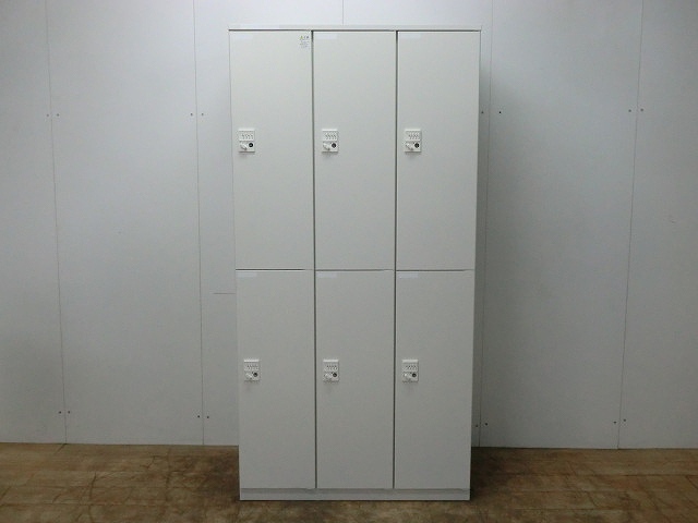 ロッカー6人用 ダイヤル式 イトーキ ホワイト/0003378-1