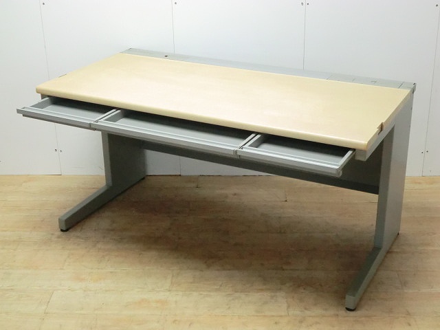 平デスク ウチダ 木目調/0003676-1