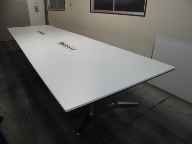 大会議テーブル ( オカムラ ) ホワイト / ラティオ2/0-200000004962-1