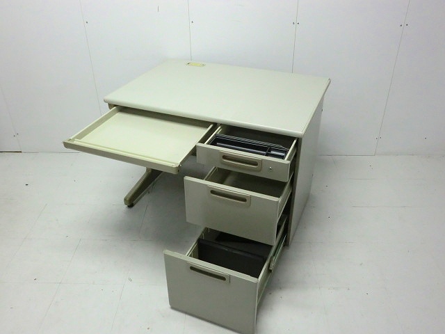 片袖デスク ( プラス ) ベージュ / 幅1000 //0005774-1