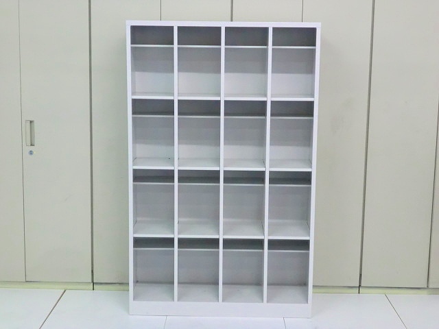 シューズロッカー16人用 豊国工業 ニューグレー/0005968-1