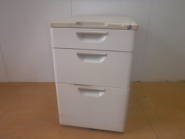 ワゴン3段(イトーキ)アイボリー//0-200000006824-4