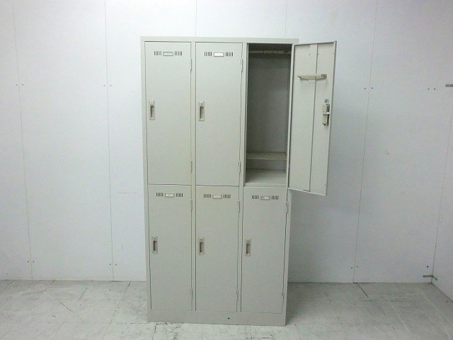 6人用ロッカー ( ライオン ) ニューグレー //0007087-1