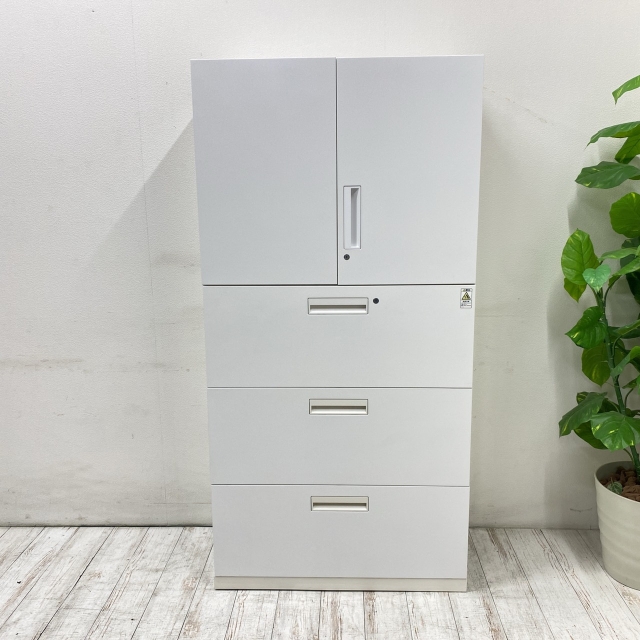 上下連結キャビネット ( コクヨ )ホワイト/エディア/0007336-1