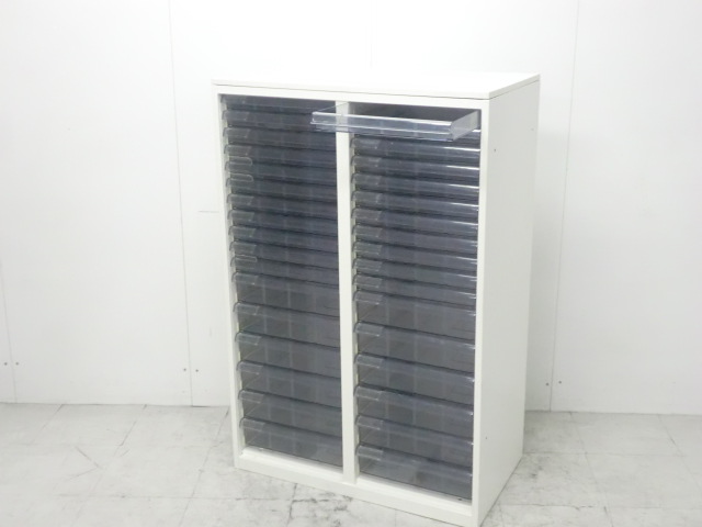 2列クリアケース ( オカムラ ) ホワイト / SA/0007439-1