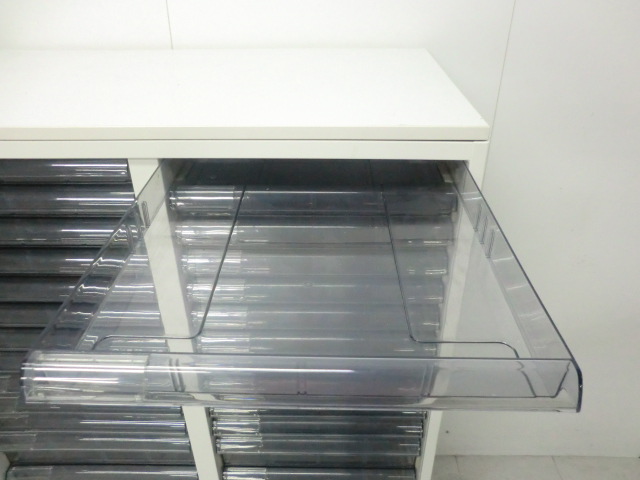 2列クリアケース ( オカムラ ) ホワイト / SA/0007439-1