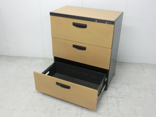 3段ラテラル ( オカムラ ) 木目調 // 0007729-1