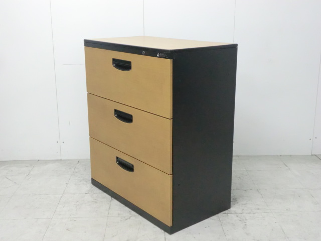 3段ラテラル ( オカムラ ) 木目調 // 0007729-1