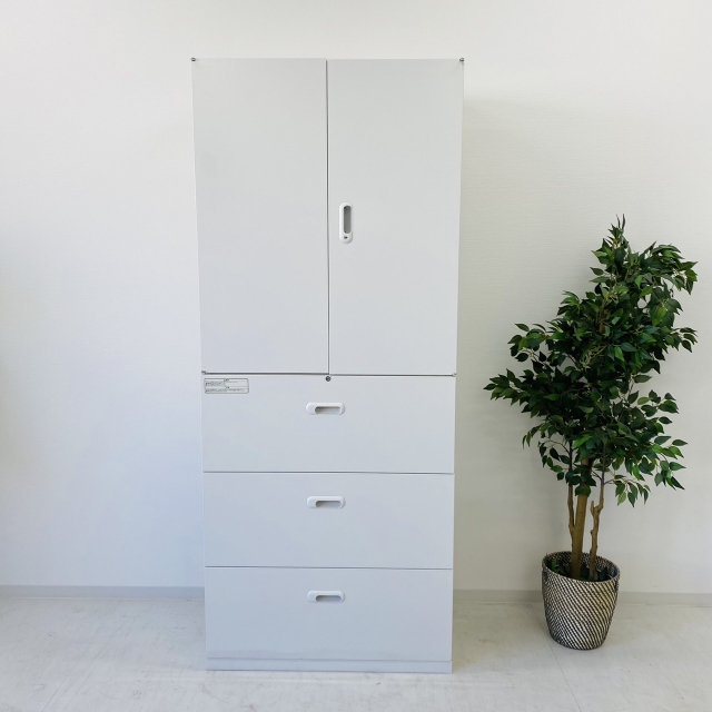 上下連結書庫W900両開き+3段ラテラル/0008618-1