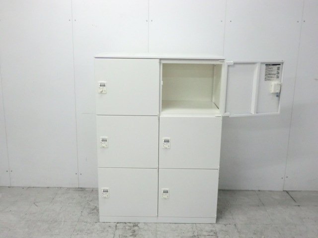 6人用パーソナルロッカー ( オカムラ ) ホワイト //0008942-1