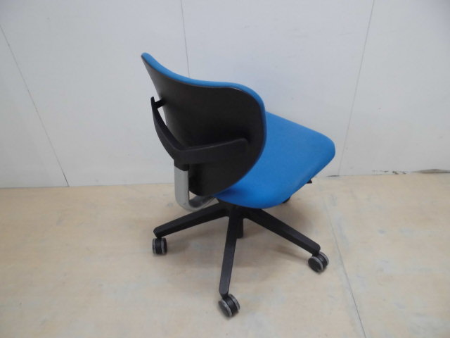 OAチェア(ウチダ)肘無/ブルー/エポチェア// 0010152-1