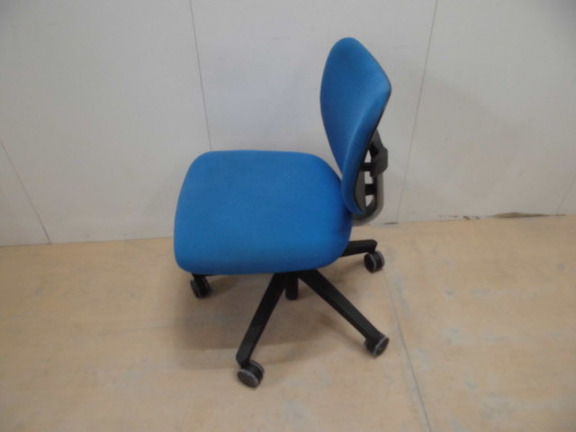 OAチェア(ウチダ)肘無/ブルー/エポチェア// 0010152-1