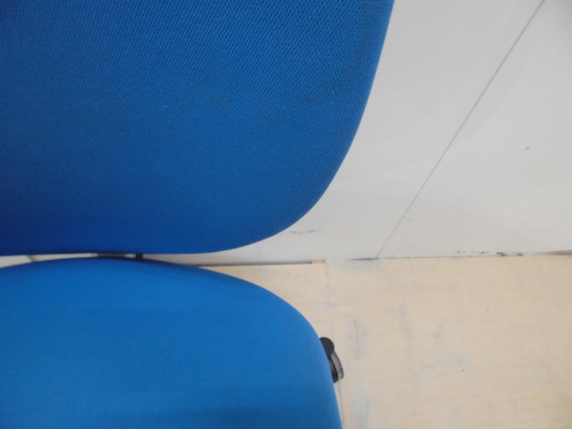 OAチェア(ウチダ)肘無/ブルー/エポチェア// 0010152-1