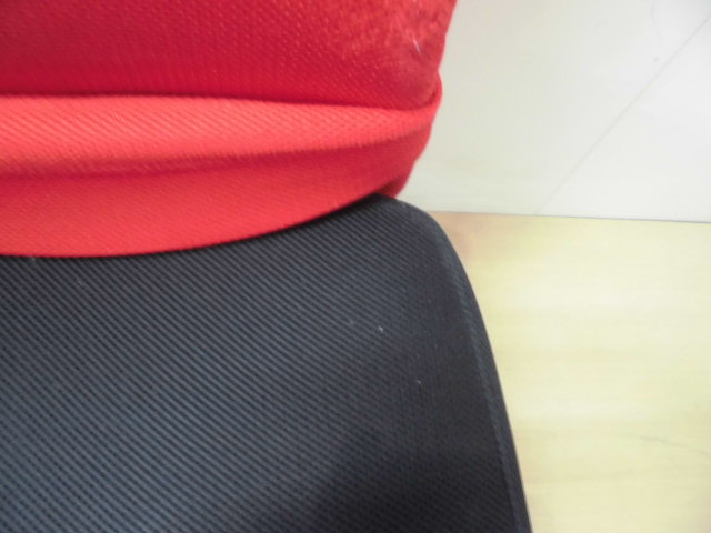 OAチェア(その他)レッド/肘無// 0010563-1