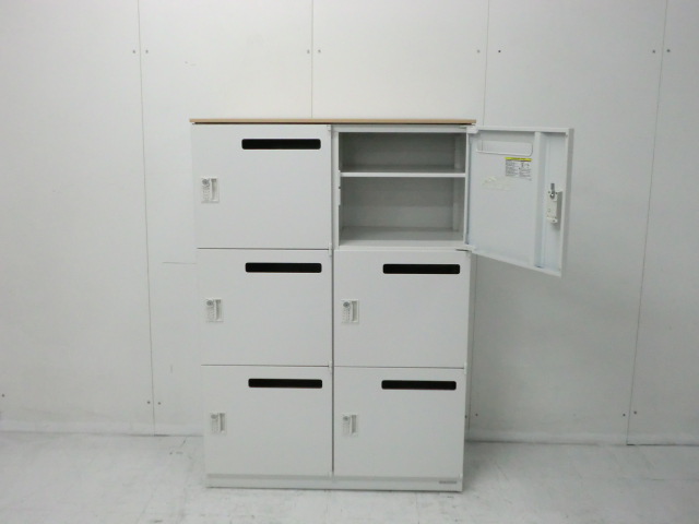 6人用メールロッカー ( ウチダ ) ホワイト //0010945-1