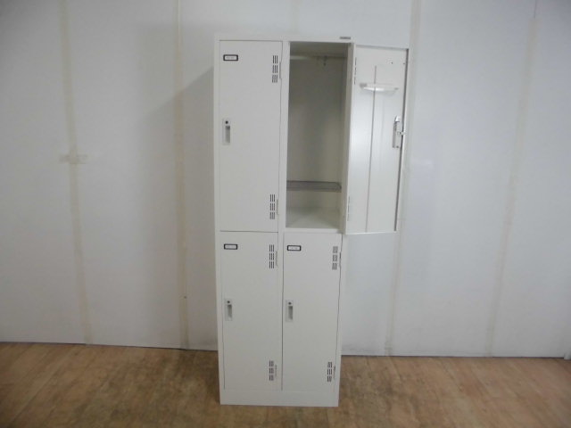 4人用ロッカー (ライオン) / ホワイト/0011329-1