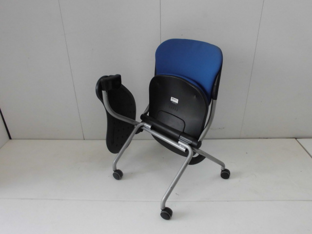 メモ台付きチェア(オカムラ)ブルー/ トーション