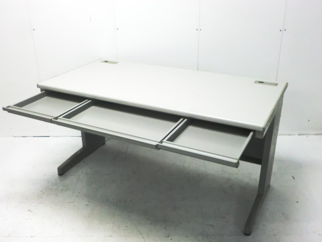 ウチダ / FEED/ ニューグレー / 【中古】 平デスク