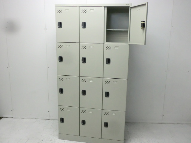 12人用ロッカー ( プラス ) ニューグレー/0013191-1