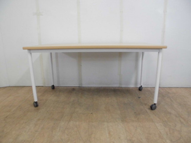 会議テーブル (ホワイト) / キャスター付き/0-200000013768-1