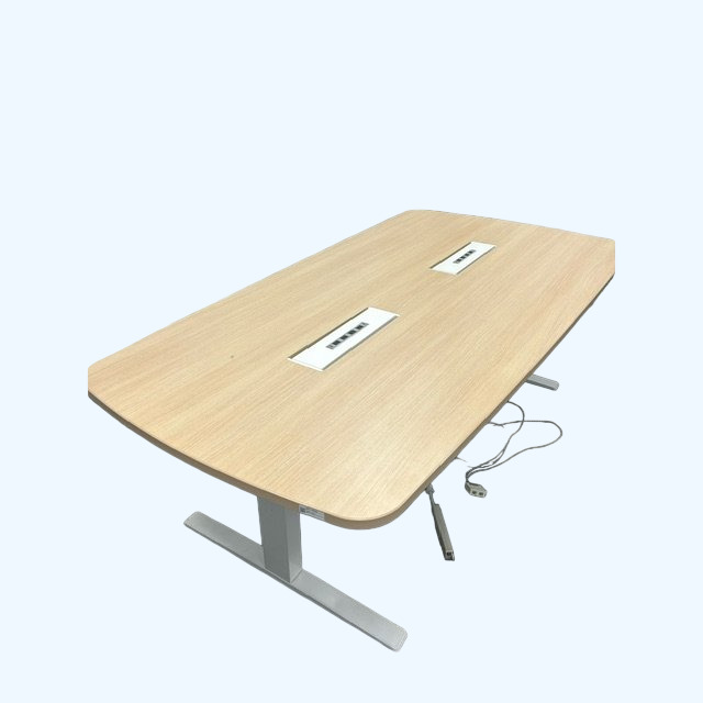 オカムラ/スイフト/ 木目調/電動昇降会議テーブル/0-200000013803-1
