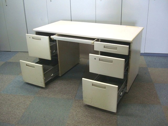 コクヨ/BS/ ニューグレー/【中古】両袖デスク