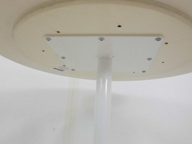 ホワイト/【中古】丸テーブル/ 0014377-1