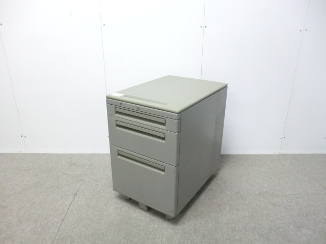 オカムラ / グレー / 【中古】 3段ワゴン/0-200000014791-1