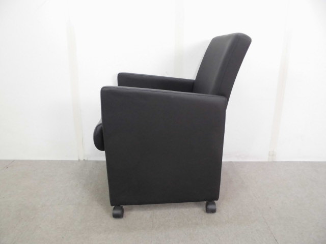 アイコ/ブラック/1人用ソファ/【中古】/RE-4058(v11)