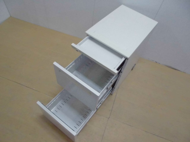 ウチダ/3段ワゴン/ホワイト//0-200000015013-1