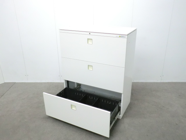 オカムラ/レクトライン/ホワイト / 【中古】 3段ラテラル/0015203-1