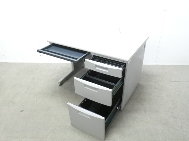イトーキ/CZ-X/ ニューグレー / 【中古】 片袖デスク