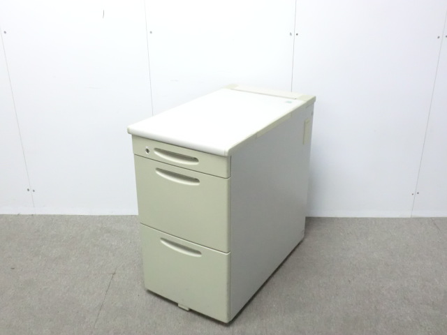 オカムラ/SD-E / ニューグレー / 【中古】 3段脇机