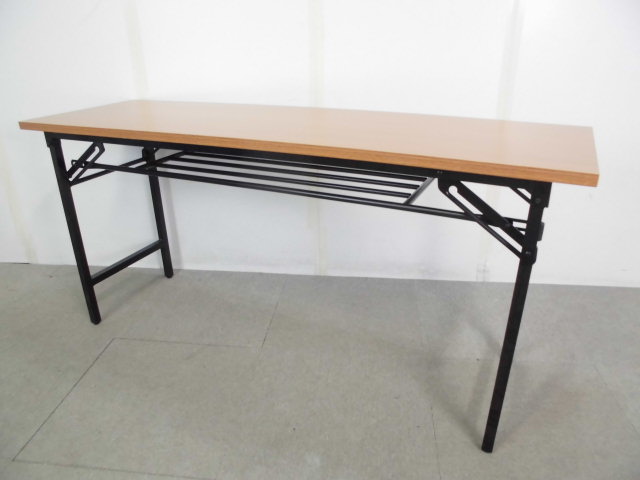木目/折りたたみテーブル/【中古】/ 0016014-1