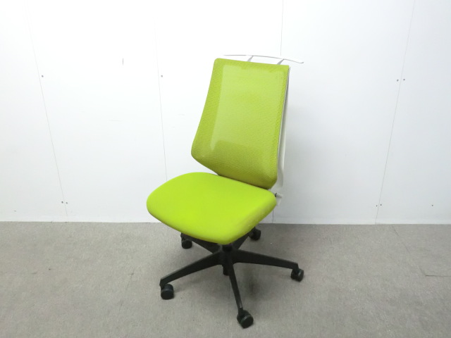 コクヨ / デュオラ / ライトグリーン / CRSG3000E1N 【中古】 OAチェア肘無し