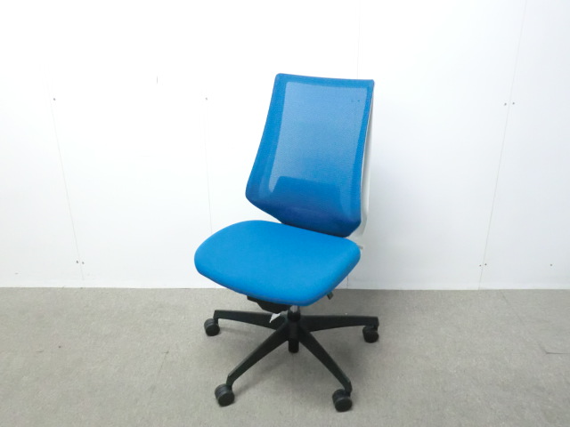 コクヨ / デュオラ / ライトブルー / CRSG3000E1N 【中古】 OAチェア肘無し