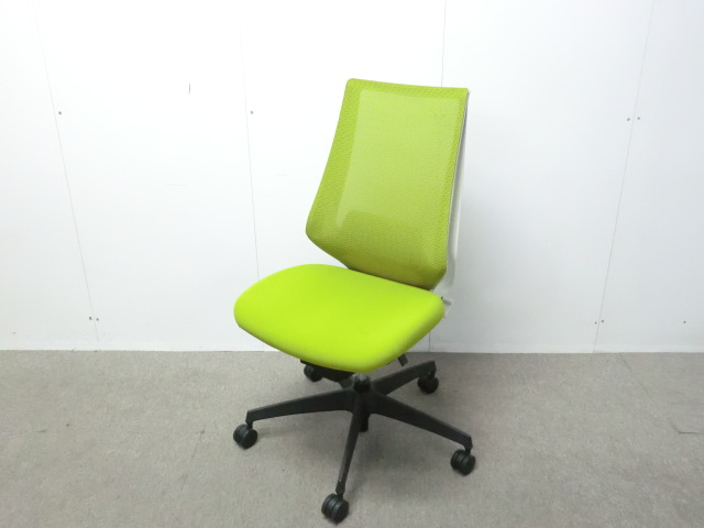 コクヨ / デュオラ / ライトグリーン / CRSG3000E1N 【中古】 OAチェア肘無し