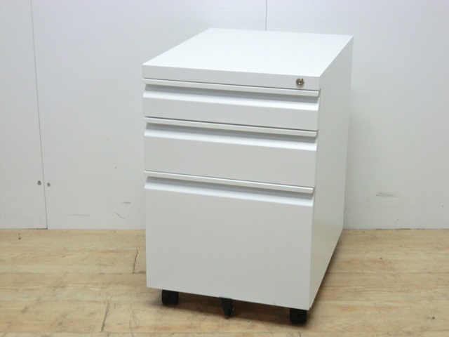 3段ワゴン / ホワイト / 【中古】/ 0016203-1