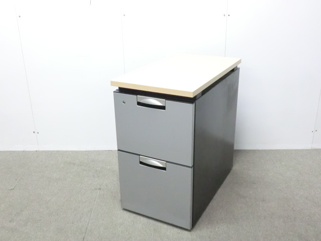 コクヨ / シルバー / 【中古】 2段脇机