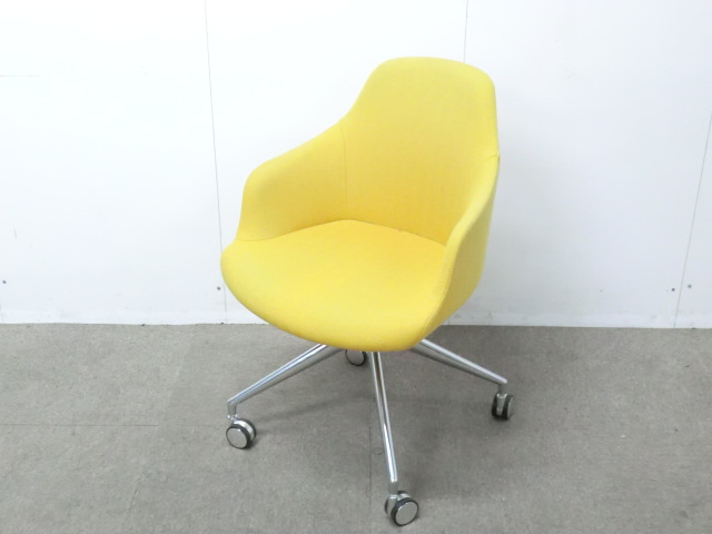 ミーティングチェア / イエロー / 【中古】