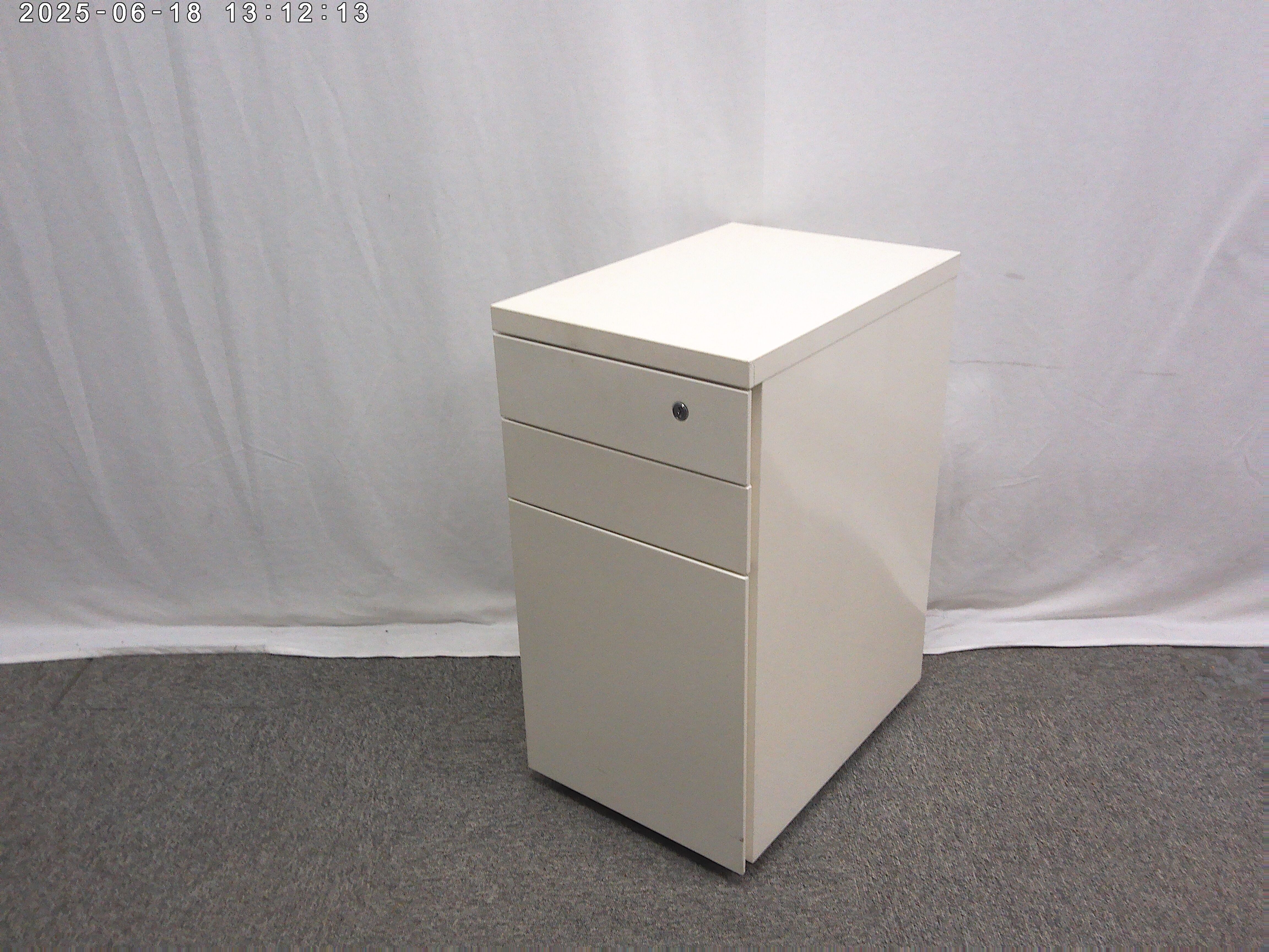 3段ワゴン / ホワイト / 【中古】